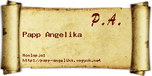 Papp Angelika névjegykártya