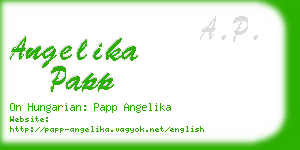 angelika papp business card